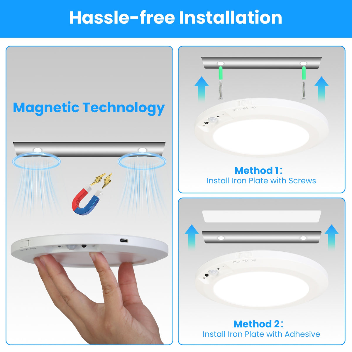 Rechargeable Motion Sensor Ceiling Light