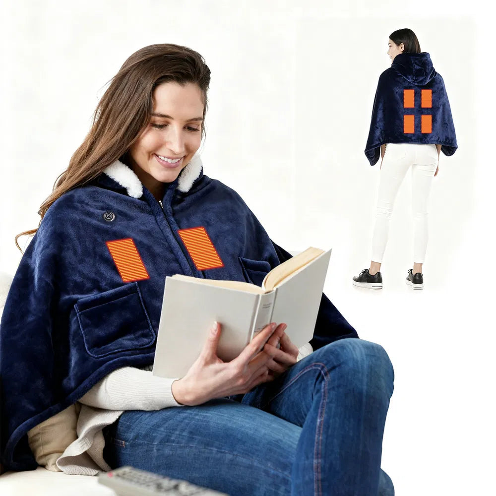USB Wearable Heated Blanket, 8 Heating Zones