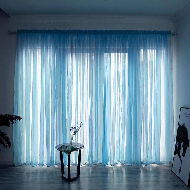 Solid-Color Gauze Curtain