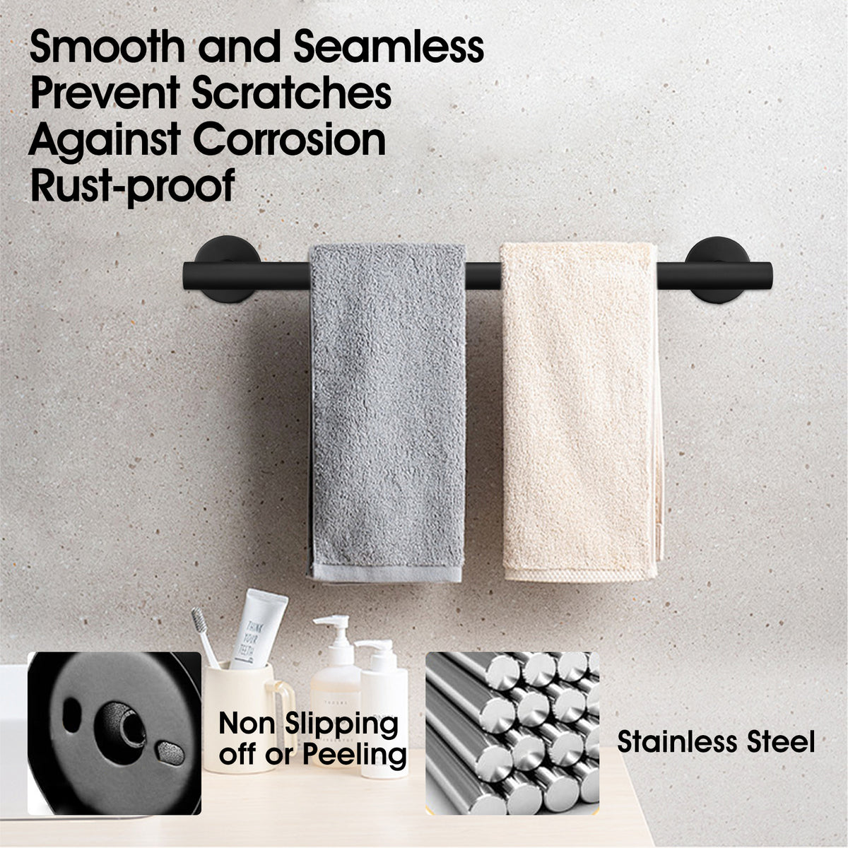 9-Piece Wall-Mounted Bathroom Hardware Set