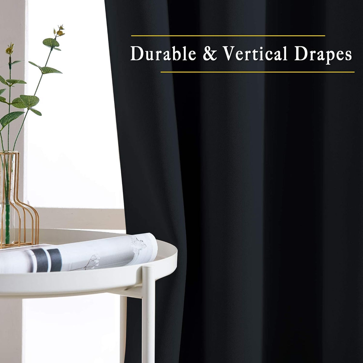 Cream Triple-Layer Curtains, 132 x 242 cm Pair