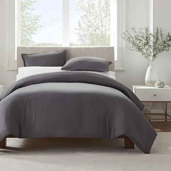 Serta Simply Clean Pleated Queen Duvet Cover