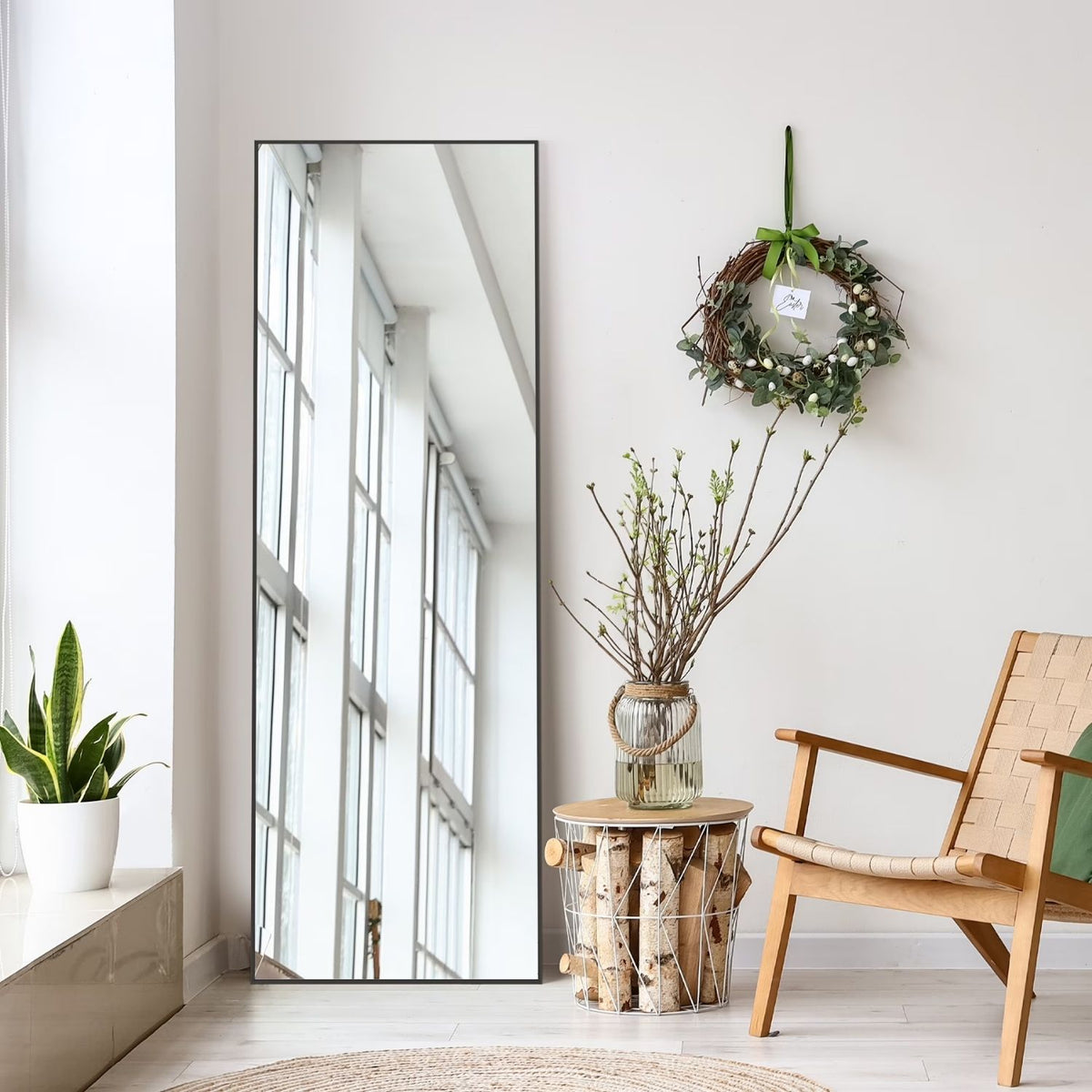 Rectangular Full-Length Standing or Hanging Mirror
