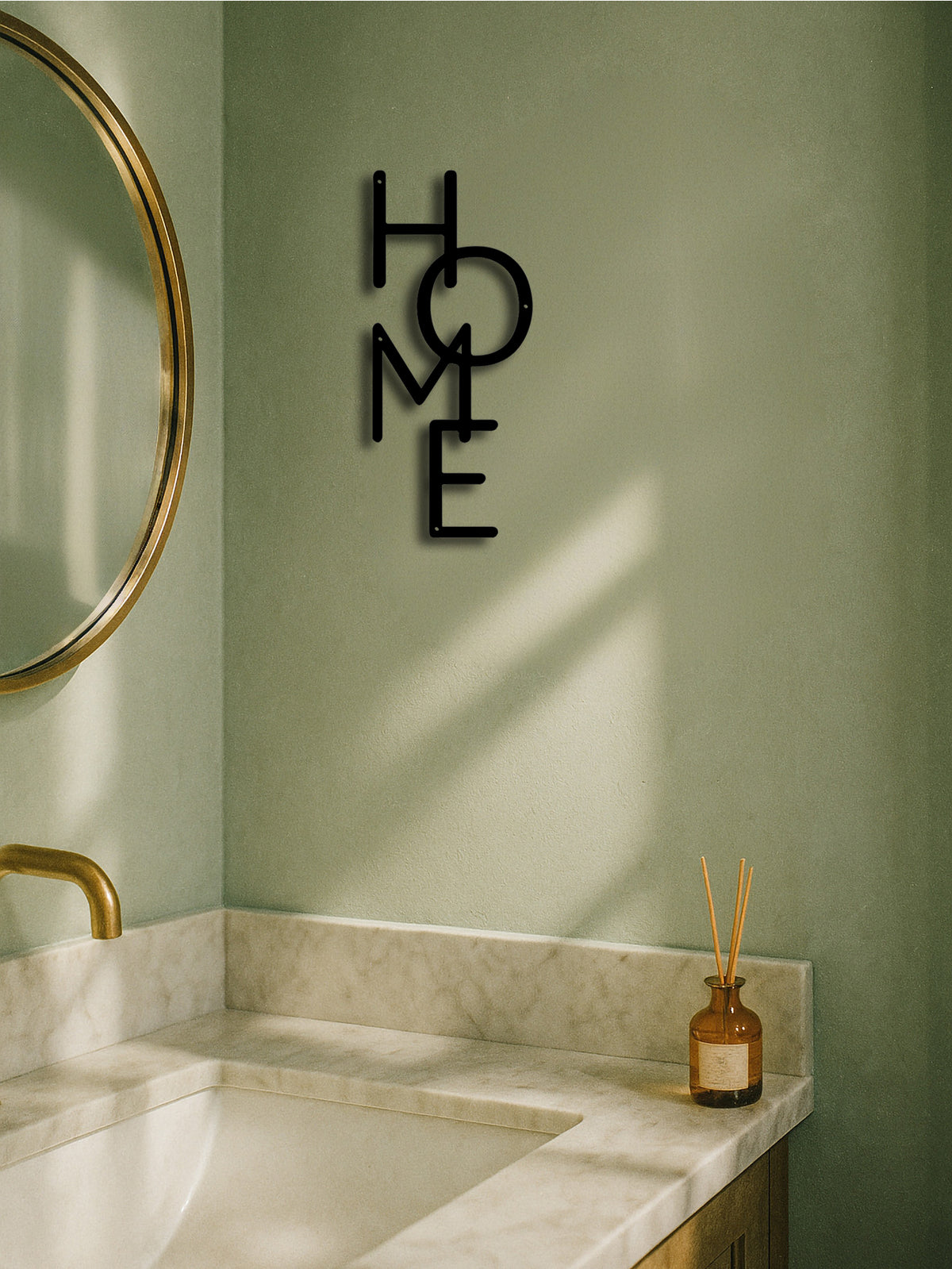 Metal HOME Letter Wall Sign