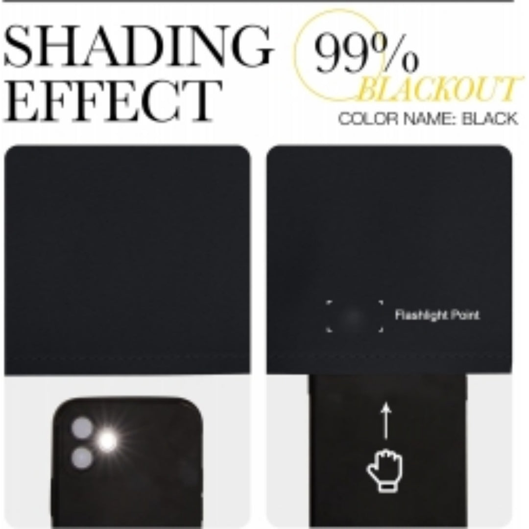 Black Eyelet Curtain Pair, 132 x 160 cm