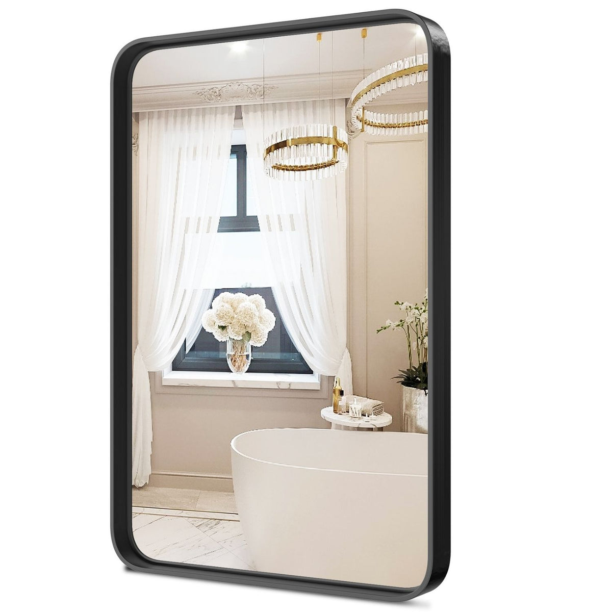 Rectangular Wall Mirror with Metal Frame