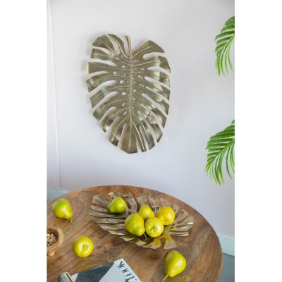 Gold Monstera Leaf Wall Decor