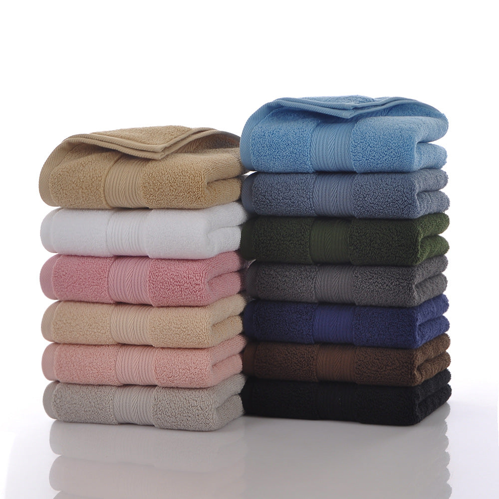 Solid-Color Double-Satin Cotton Towel