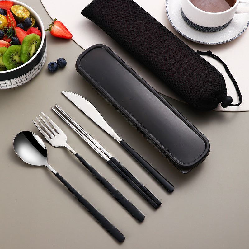 Portable Travel Cutlery Set with Carrying Bag