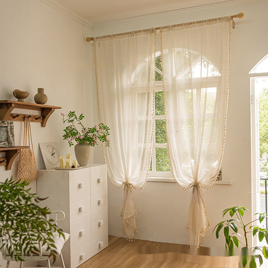 Bohemian Tassel Lace Curtain