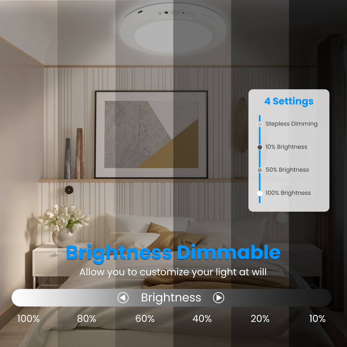 Rechargeable Motion Sensor Ceiling Light