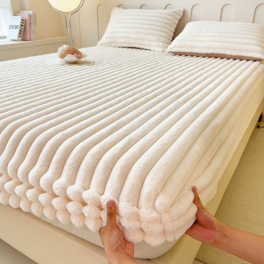 Thickened Fitted Bed Sheet for Autumn and Winter