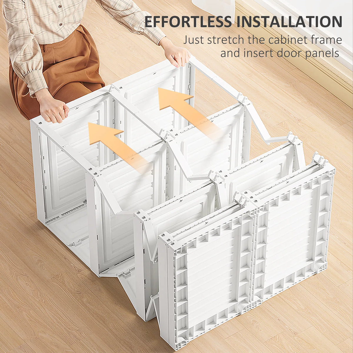 White Folding Cube Storage Wardrobe