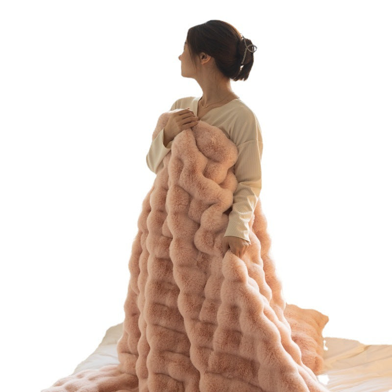 Textured Polyester Velvet Blanket