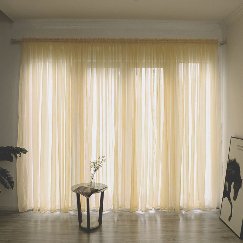 Solid-Color Gauze Curtain