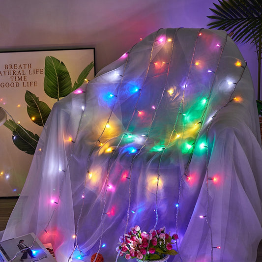10m Multicolor LED Curtain String Lights