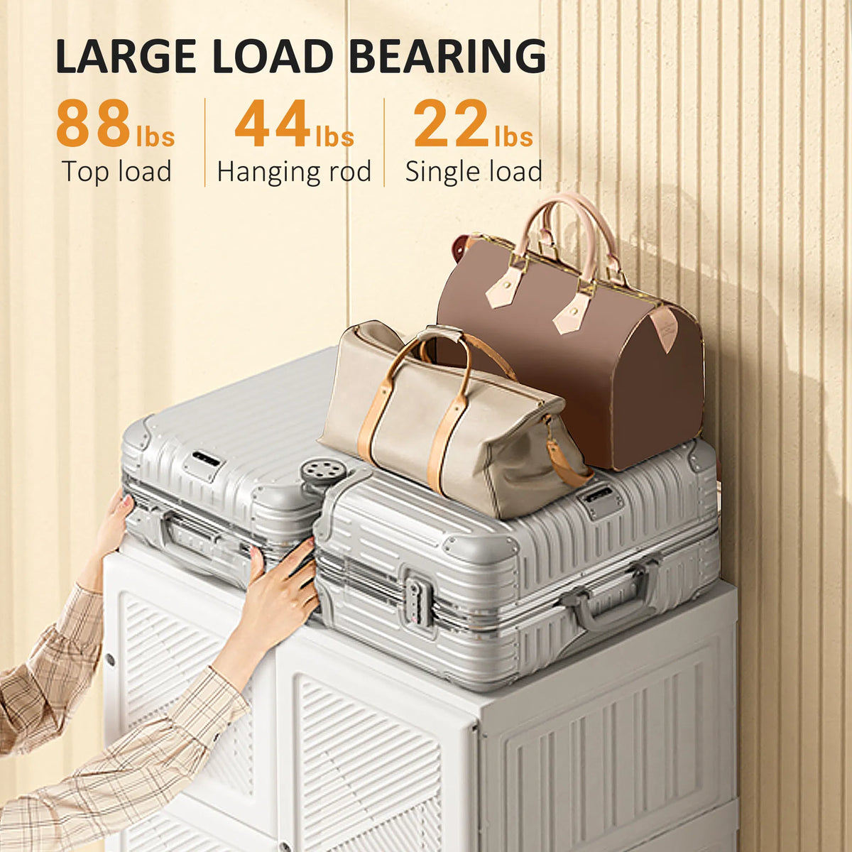 White Folding Cube Storage Wardrobe