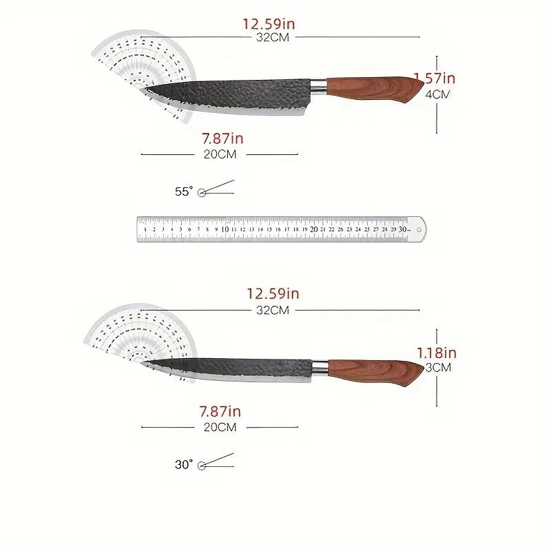 6-Piece Kitchen Knife Set with Scissors and Peeler