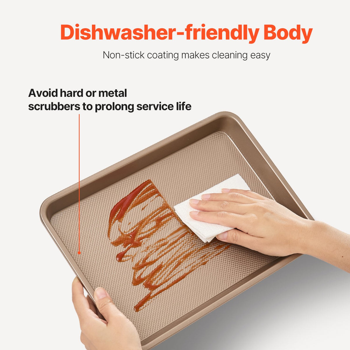 Carbon Steel Baking Pans with Silicone Handles, 3 Pieces