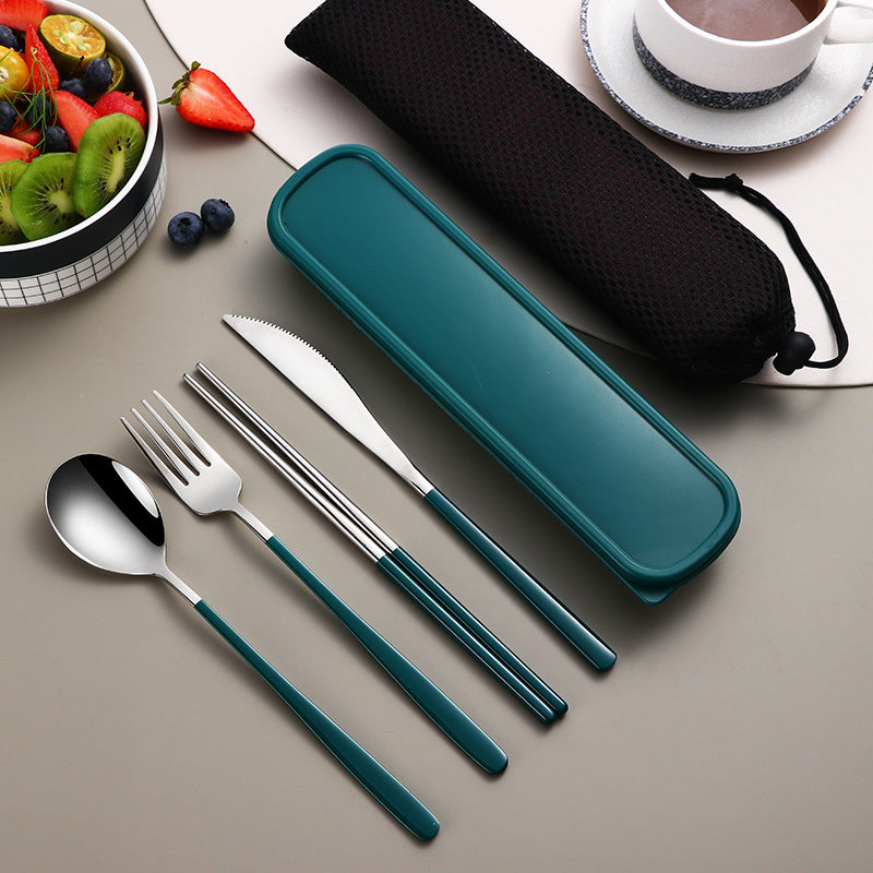 Portable Travel Cutlery Set with Carrying Bag