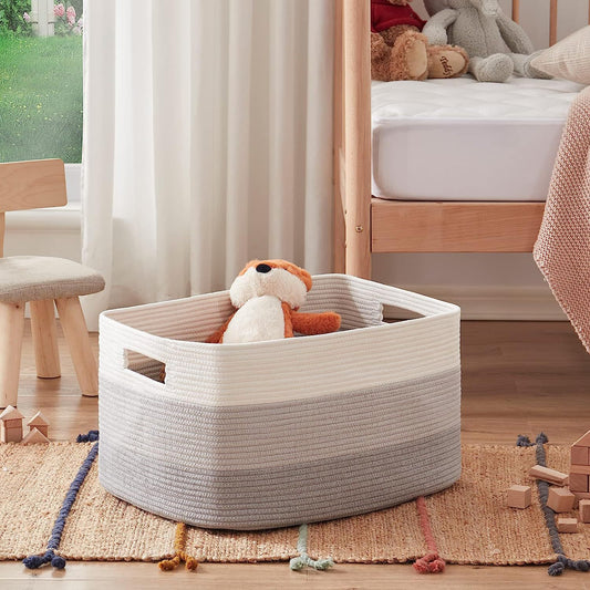 Cotton Rope Woven Laundry Storage Basket