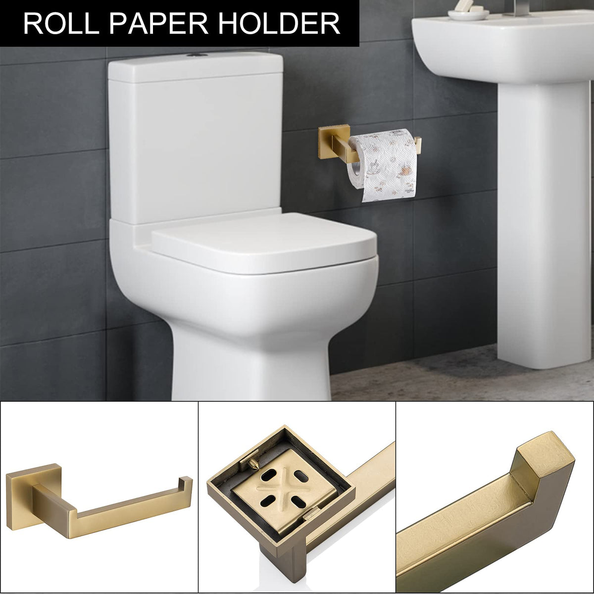 5-Piece Stainless Steel Bathroom Towel Bar Set