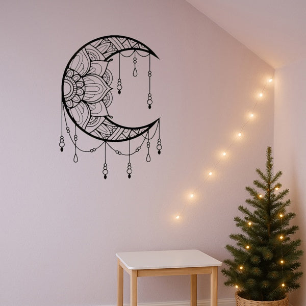 CIFbuy Mandala Moon Iron Wall Art
