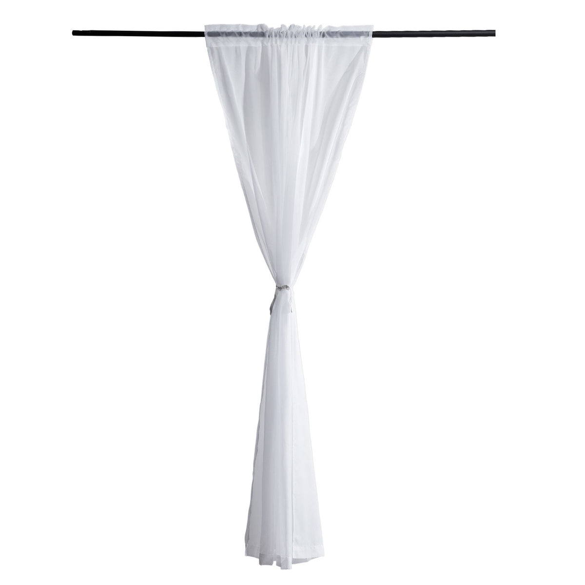2 Sheer Rod-Pocket Curtain Panels, 52 x 84 Inches