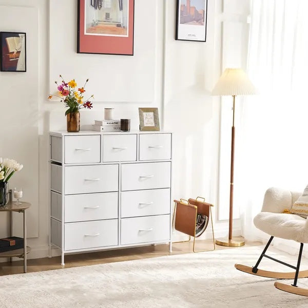 Tall Wardrobe Storage Cabinet with Drawers