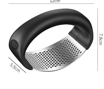 Stainless Steel Curved Manual Garlic Press
