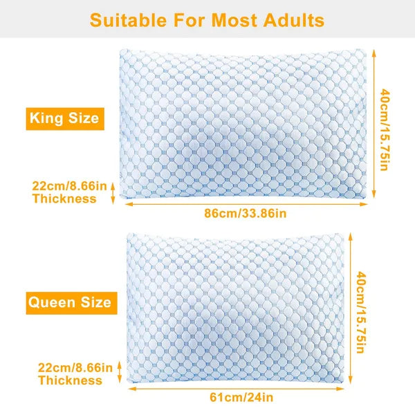 Ventilated Gel-Infused Memory Foam Bed Pillow