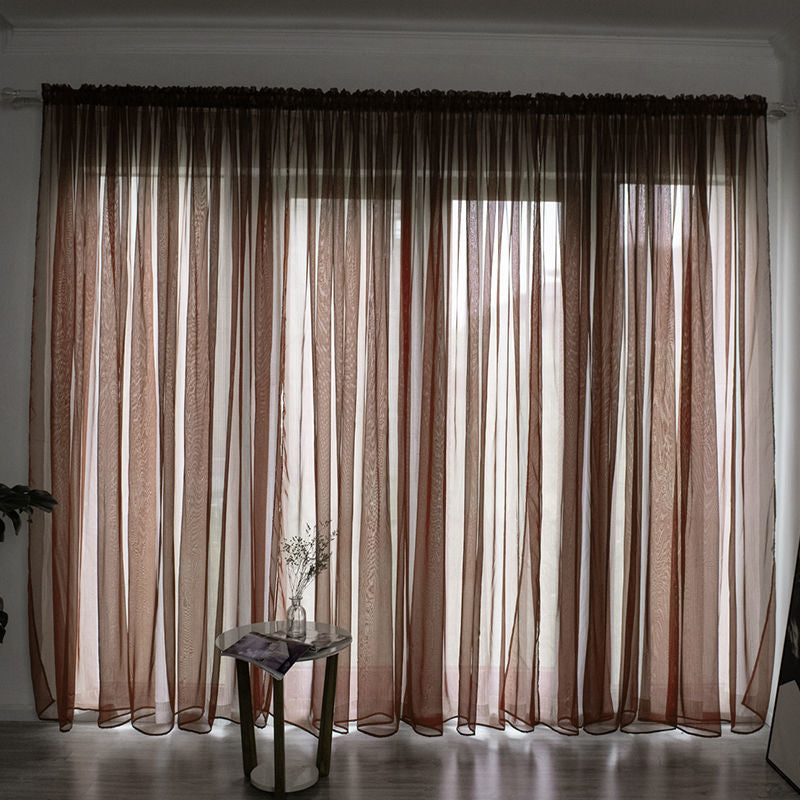 Solid-Color Gauze Curtain