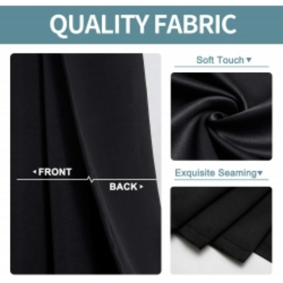 Black Eyelet Curtain Pair, 132 x 160 cm