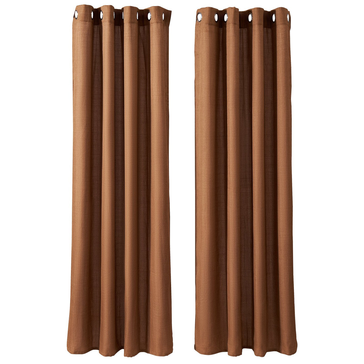 Linen-Style Grommet Curtain Pair, 52 x 84 Inches