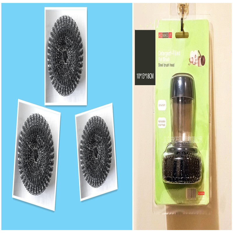Soap-Dispensing Palm Brush and Refill Options