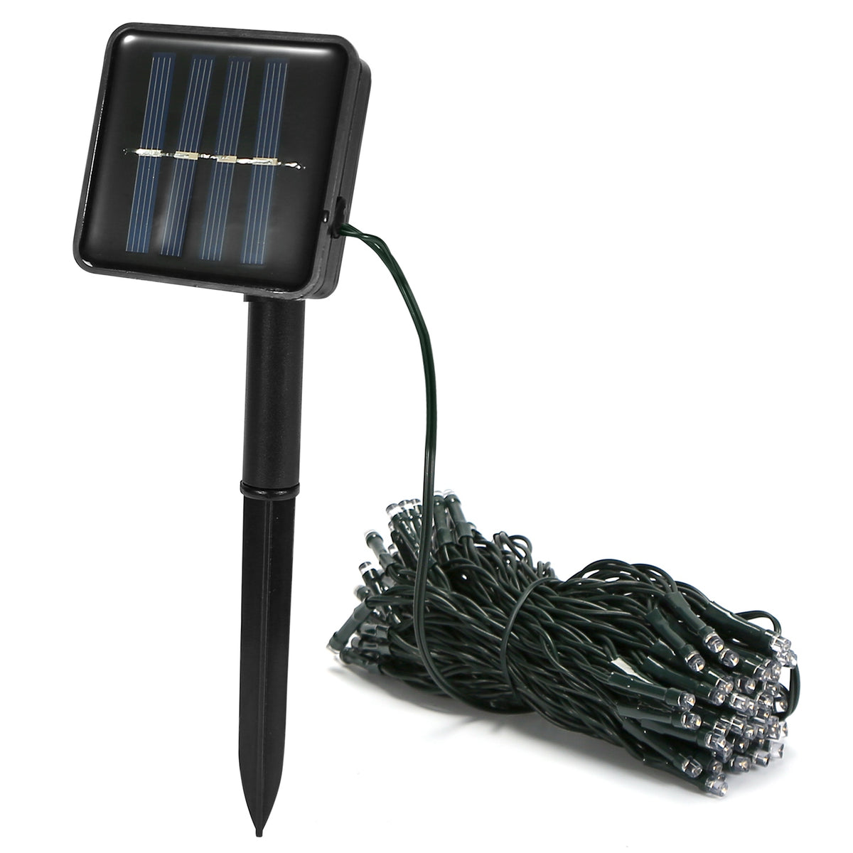 12m Cool-White Solar String Lights