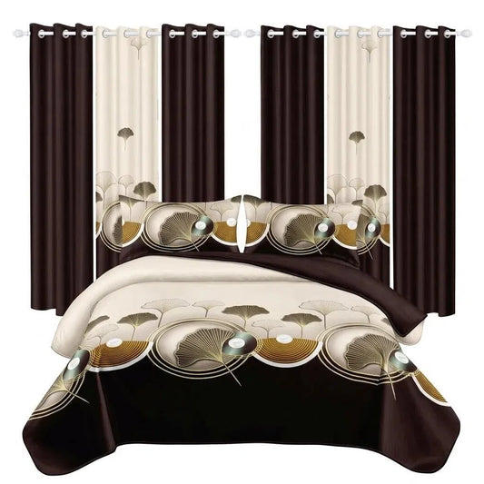 9-Piece Microfiber Bedding and Curtain Set