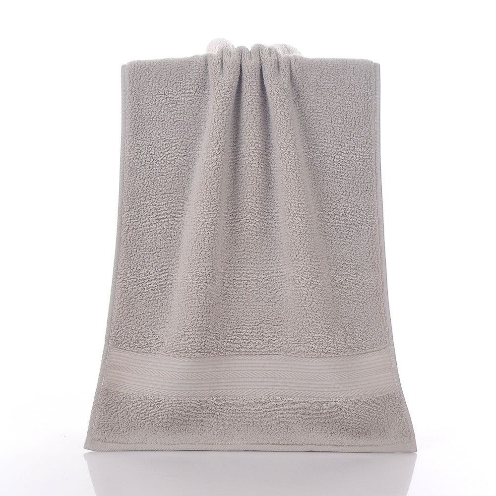 Solid-Color Double-Satin Cotton Towel