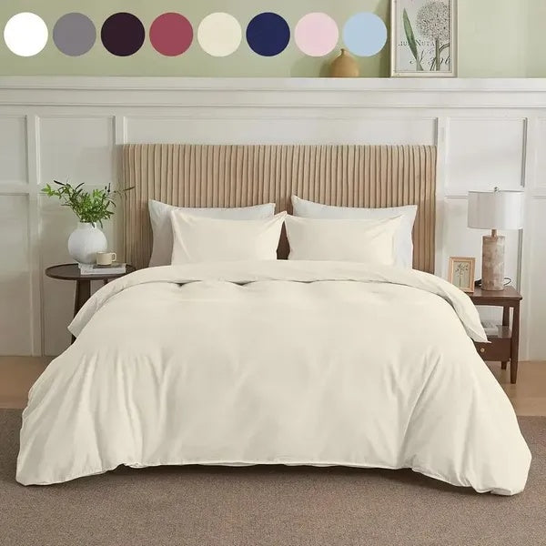 Serta Simply Clean Solid King Duvet Cover