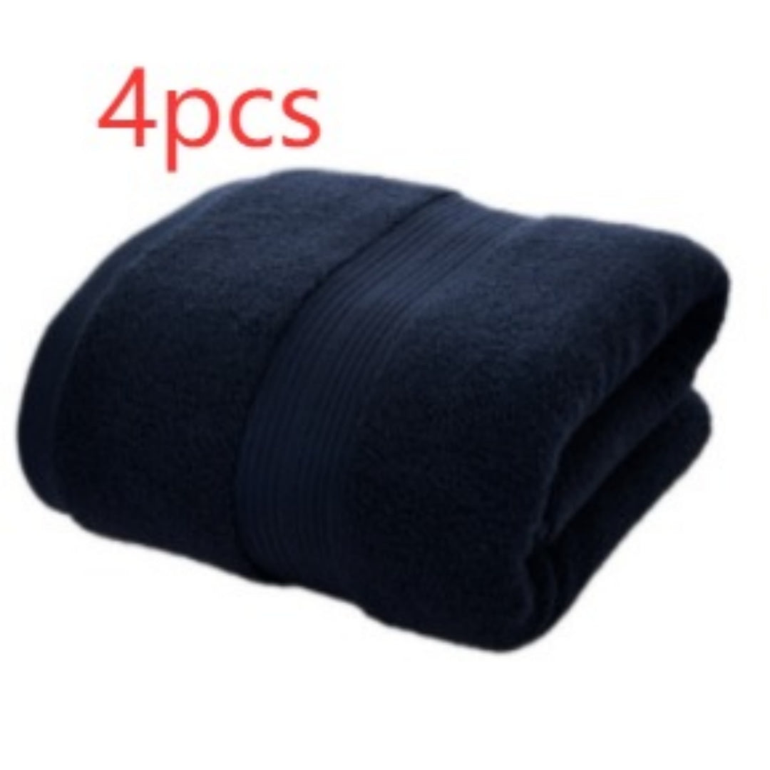 Solid-Color Double-Satin Cotton Towel