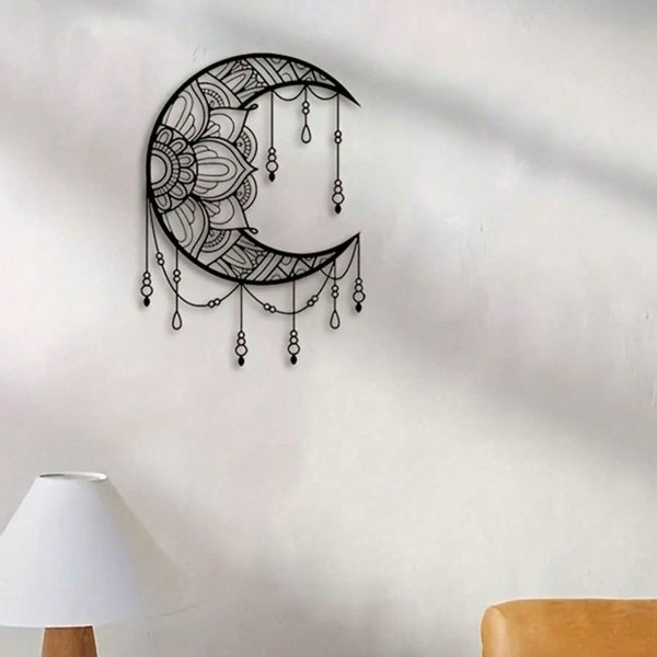 CIFbuy Mandala Moon Iron Wall Art