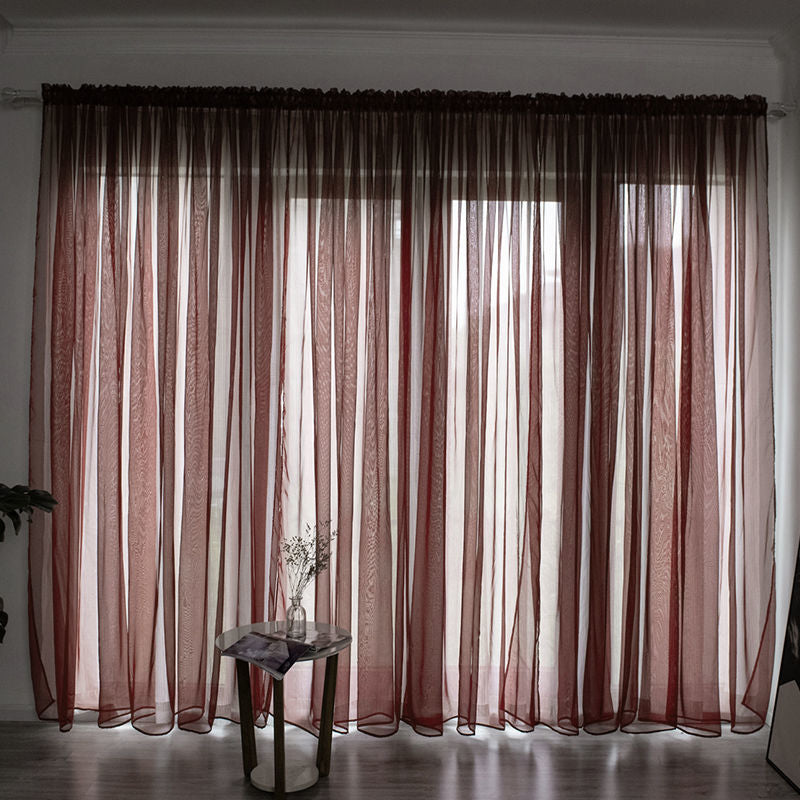 Solid-Color Gauze Curtain