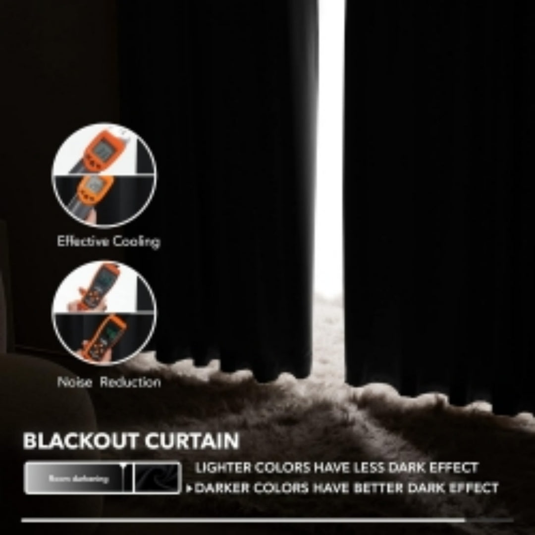 Black Eyelet Curtain Pair, 132 x 160 cm