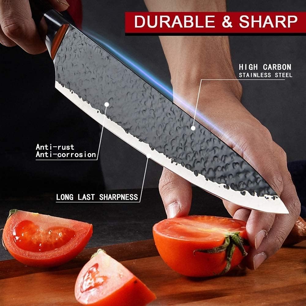 6-Piece Kitchen Knife Set with Scissors and Peeler