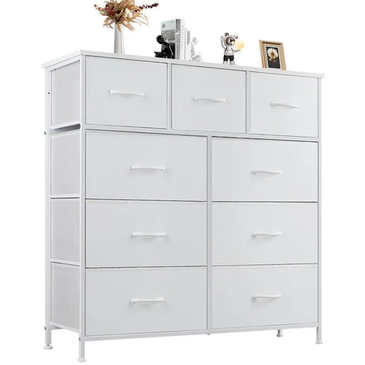 Tall Wardrobe Storage Cabinet with Drawers