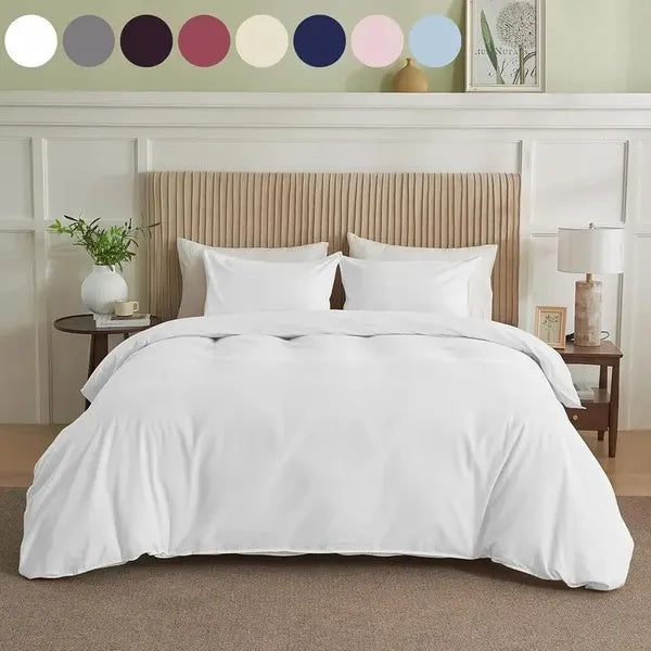 Serta Simply Clean Solid King Duvet Cover