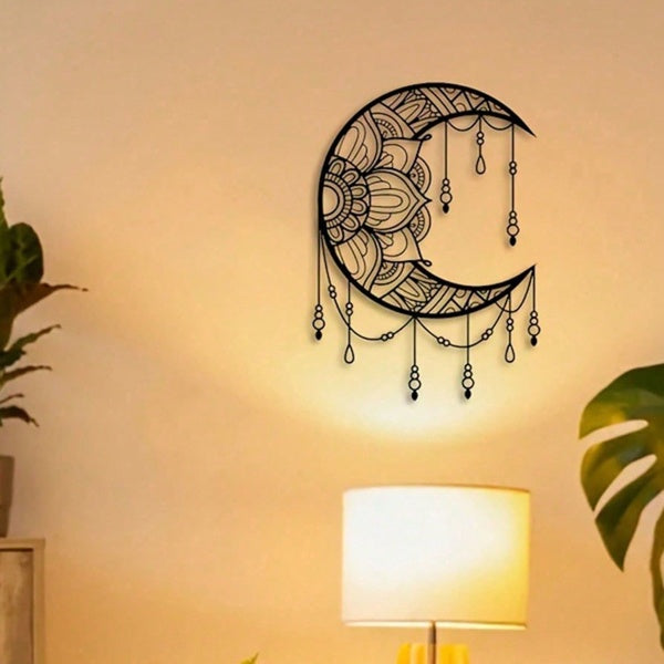 CIFbuy Mandala Moon Iron Wall Art