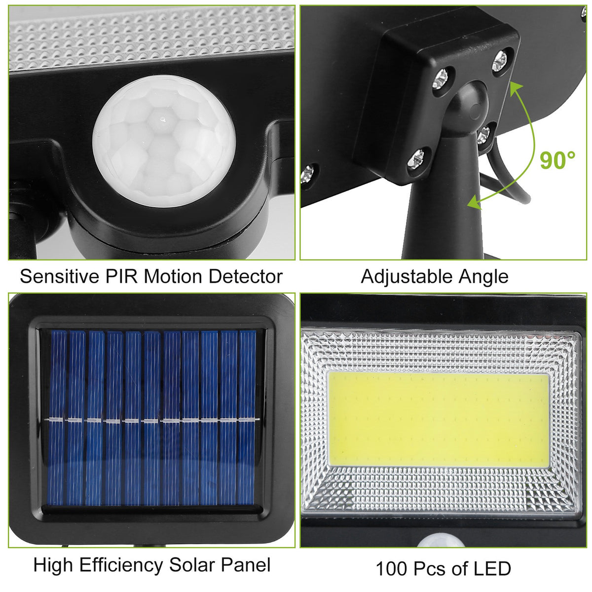 Solar Motion Sensor Outdoor Wall Light