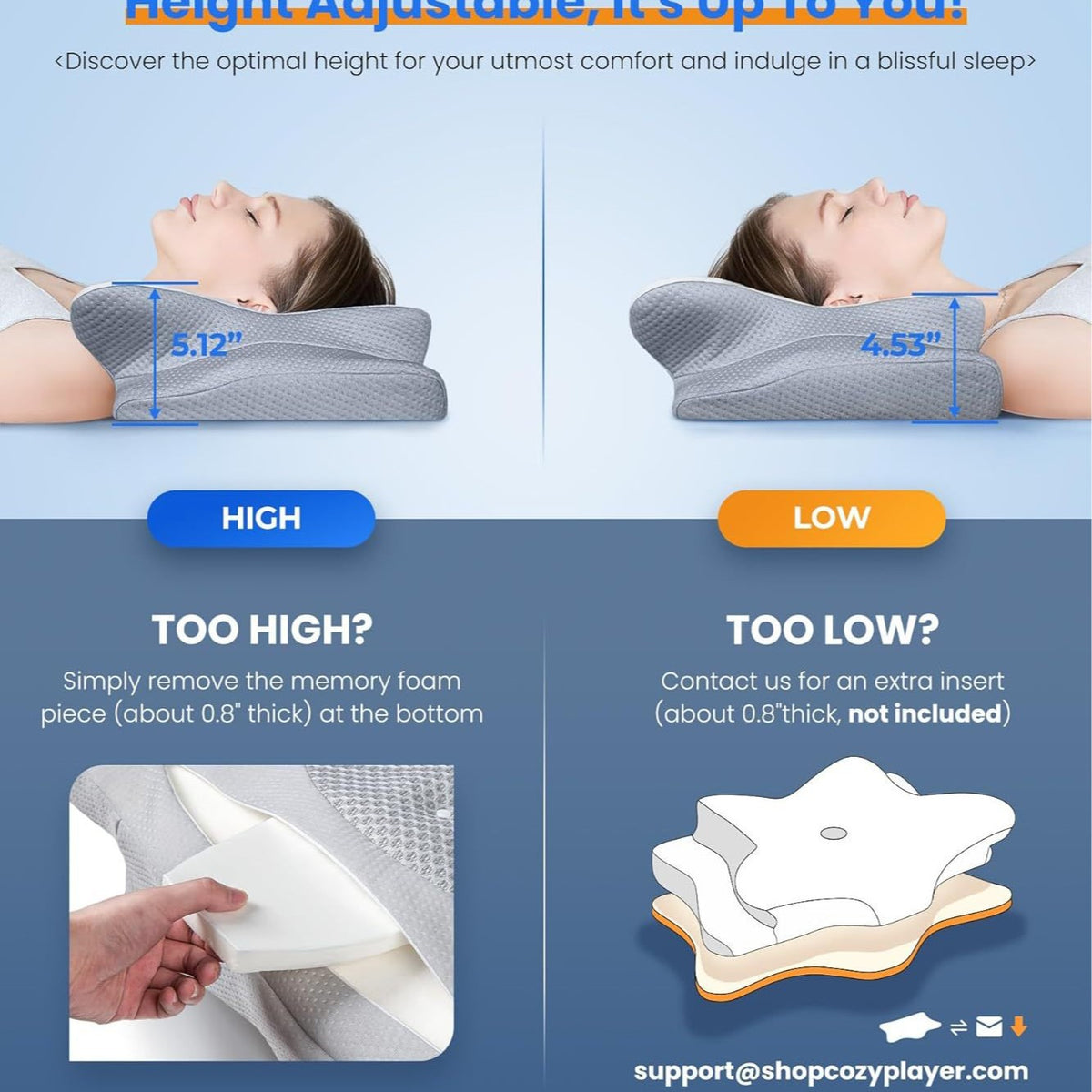 Butterfly-Shaped Memory Foam Neck Pillow