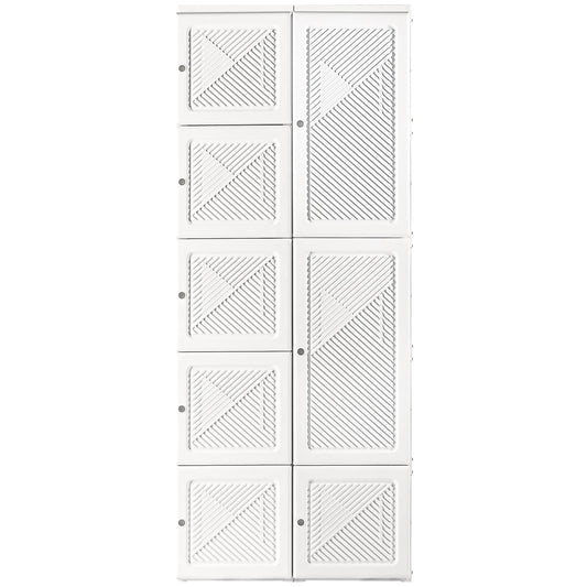 White Folding Cube Storage Wardrobe
